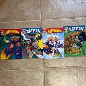 DC superheroes set of 4 Superman and Batman books guided reading level M new